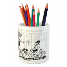 Fashion Women Catwalk Pencil Pen Holder