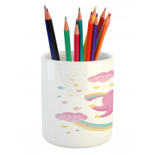 Unicorn with Star Rainbow Pencil Pen Holder