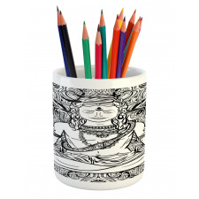 Third Eye Mandala Sketch Pencil Pen Holder