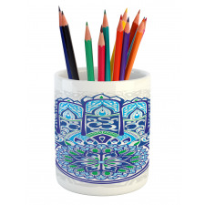 Eastern Floral Pencil Pen Holder