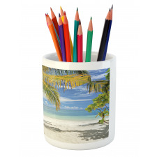 Palm Trees Coastline Pencil Pen Holder