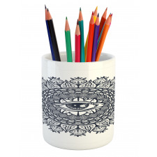 Vintage Tribal Mandala Pencil Pen Holder