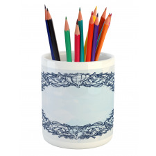 Floral Circle Pencil Pen Holder