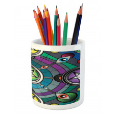 Pentagram Evil Eyes Pencil Pen Holder