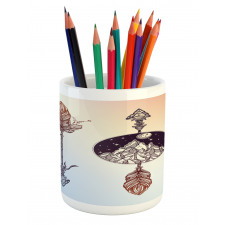 Boho Feather Pencil Pen Holder