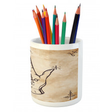 Retro Medieval Form Pencil Pen Holder