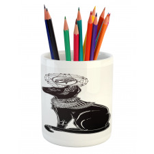 Egyptian Animal Motif Pencil Pen Holder