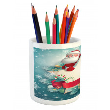 Santa Star Snowflake Pencil Pen Holder