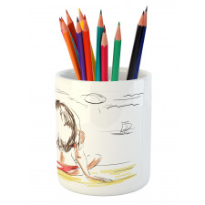 Sketch Beach Summer Pencil Pen Holder