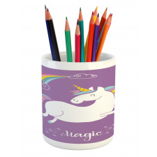 Purple Kids Rainbow Pencil Pen Holder