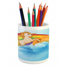 Cartoon Kids Rainbow Pencil Pen Holder