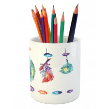 Feather Hippie Pencil Pen Holder