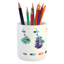 Feather Hippie Pencil Pen Holder