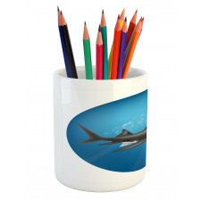 Shark Underwater Hunter Pencil Pen Holder