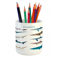 Cartoon Shark Types Wild Pencil Pen Holder