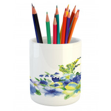 Watercolor Flower Pencil Pen Holder