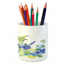 Watercolor Flower Pencil Pen Holder