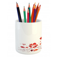 Floral Petal Ornaments Pencil Pen Holder