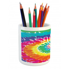 Rainbow Tie Dye Effect Pencil Pen Holder