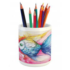 Watercolor Abstract Art Pencil Pen Holder