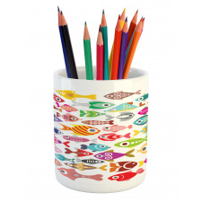 Colorful Aquarium Fishes Pencil Pen Holder