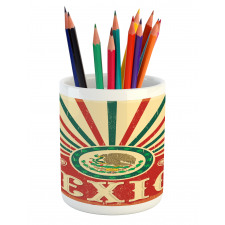 Vintage Poster Effect Pencil Pen Holder