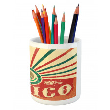 Vintage Poster Effect Pencil Pen Holder