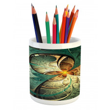 Surreal Flowers Motif Pencil Pen Holder