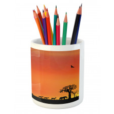 Safari Sunset with Gull Pencil Pen Holder