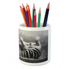 Savage Zebra Striped Pencil Pen Holder