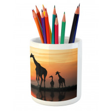 Giraffe in Wild Forest Pencil Pen Holder