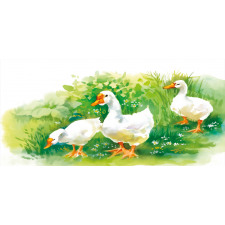 Goose Farm Lake Plants Pencil Pen Holder