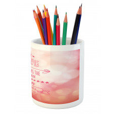 Pink Love Story Pencil Pen Holder