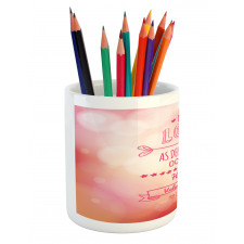 Pink Love Story Pencil Pen Holder