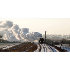 Train Snowy Scene Pencil Pen Holder