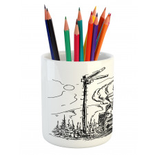 Railroad Drawing Pencil Pen Holder