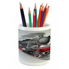 Railway Train Art Pencil Pen Holder