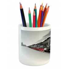 Railway Train Art Pencil Pen Holder