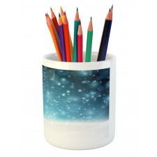 Vintage New Year Balls Pencil Pen Holder