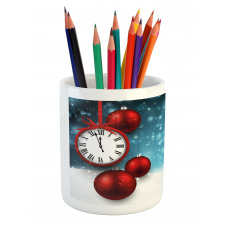 Vintage New Year Balls Pencil Pen Holder