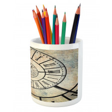 Roman Digit Time Spiral Pencil Pen Holder