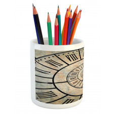 Roman Digit Time Spiral Pencil Pen Holder