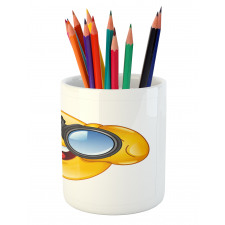 Smiley Face and Telescope Pencil Pen Holder