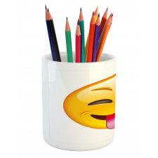 Cartoon Romantic Smiley Pencil Pen Holder