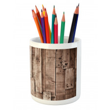 Vintage Barn Floor Art Pencil Pen Holder