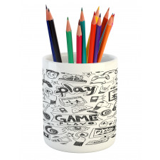 Sketch Style Gaming Pencil Pen Holder