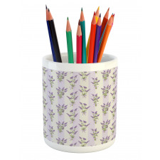 Stripes and Flowers Pencil Pen Holder