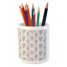 Stripes and Flowers Pencil Pen Holder