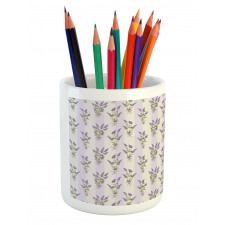 Stripes and Flowers Pencil Pen Holder