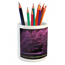 Purple Trees by Lake Pencil Pen Holder